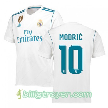Billige Fotballdrakter Real Madrid MODRIC 10 Hjemmedraktsett 2017/18 Kortermet