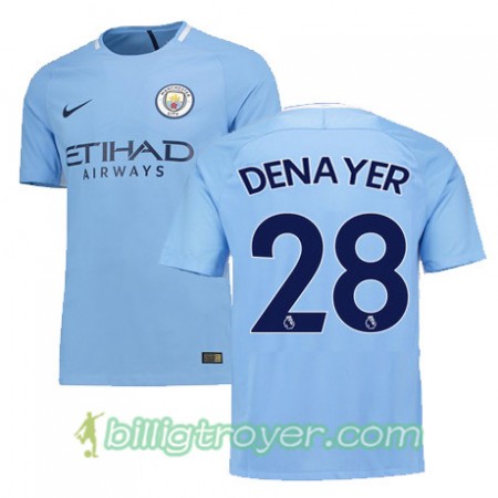 Billige Fotballdrakter Manchester City DENAYER 28 Hjemmedraktsett 2017/18 Kortermet