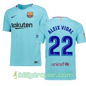 Billige Fotballdrakter FC Barcelona Aleix Vidal 22 Bortedraktsett 2017/18 Kortermet