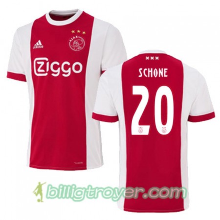Billige Fotballdrakter AFC Ajax LASSE SCHONE 20 Hjemmedraktsett 2017/18 Kortermet