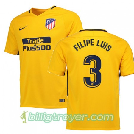 Billige Fotballdrakter Atlético Madrid FILIPE LUIS 3 Bortedraktsett 2017/18 Kortermet