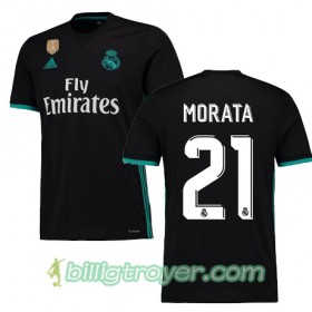 Billige Fotballdrakter Real Madrid MORATA 21 Bortedraktsett 2017/18 Kortermet