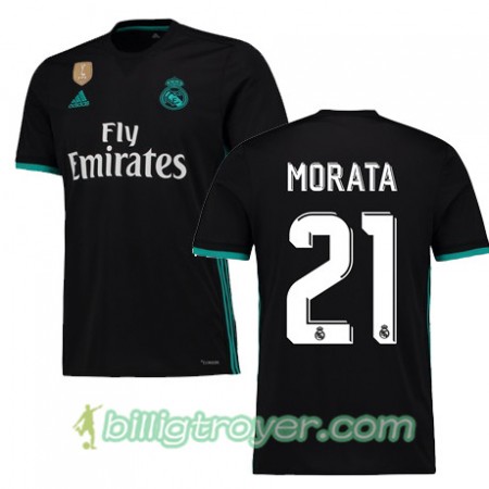 Billige Fotballdrakter Real Madrid MORATA 21 Bortedraktsett 2017/18 Kortermet