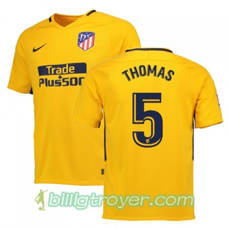 Billige Fotballdrakter Atlético Madrid THOMAS 5 Bortedraktsett 2017/18 Kortermet