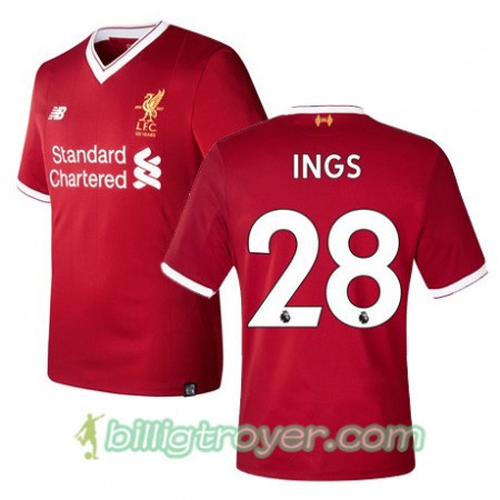 Billige Fotballdrakter Liverpool INGS 28 Hjemmedraktsett 2017/18 Kortermet
