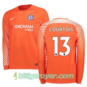 Billige Fotballdrakter Chelsea COURTOIS 13 Hjemmedraktsett 2017/18 Langermet