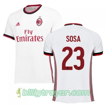 Billige Fotballdrakter AC Milan SOSA 23 Bortedraktsett 2017/18 Kortermet
