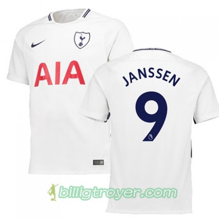Billige Fotballdrakter Tottenham Hotspur JANSSEN 9 Hjemmedraktsett 2017/18 Kortermet