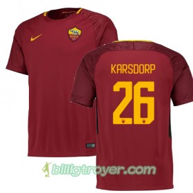 Billige Fotballdrakter AS Roma KARSDORP 26 Hjemmedraktsett 2017/18 Kortermet