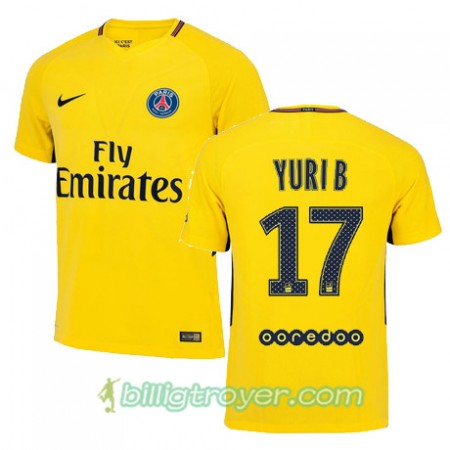 Billige Fotballdrakter Paris SG YURI BERCHICHE 17 Bortedraktsett 2017/18 Kortermet