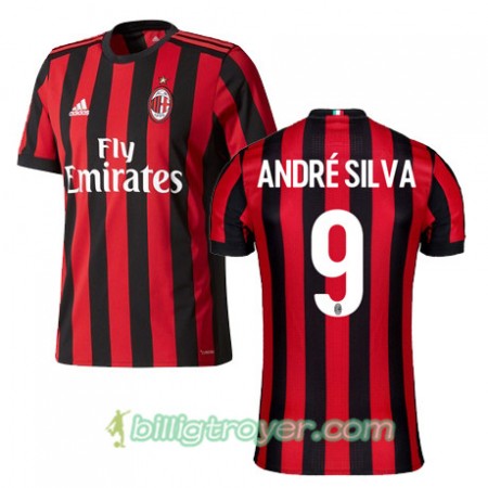 Billige Fotballdrakter AC Milan ANDR SILVA 9 Hjemmedraktsett 2017/18 Kortermet