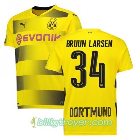 Billige Fotballdrakter Borussia Dortmund BRUUN LARSEN 34 Hjemmedraktsett 2017/18 Kortermet