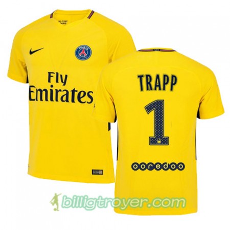 Billige Fotballdrakter Paris SG KEVIN TRAPP 1 Bortedraktsett 2017/18 Kortermet