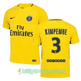 Billige Fotballdrakter Paris SG PRESNEL KIMPEMBE 3 Bortedraktsett 2017/18 Kortermet