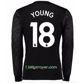 Billige Fotballdrakter Manchester United Ashley Young 18 Bortedraktsett 2017/18 Langermet