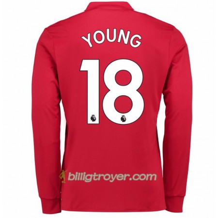 Billige Fotballdrakter Manchester United Ashley Young 18 Hjemmedraktsett 2017/18 Langermet