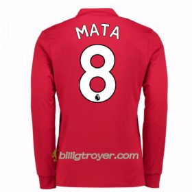 Billige Fotballdrakter Manchester United Juan Mata 8 Hjemmedraktsett 2017/18 Langermet