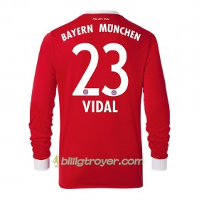 Billige Fotballdrakter FC Bayern München Arturo Vidal 23 Hjemmedraktsett 2017/18 Langermet
