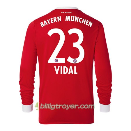 Billige Fotballdrakter FC Bayern München Arturo Vidal 23 Hjemmedraktsett 2017/18 Langermet