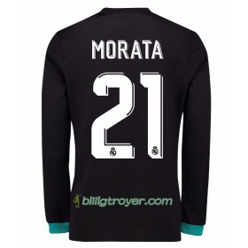 Billige Fotballdrakter Real Madrid Alvaro Morata 21 Bortedraktsett 2017/18 Langermet
