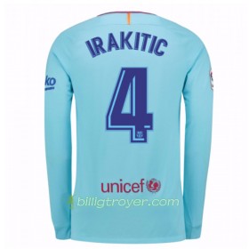 Billige Fotballdrakter FC Barcelona Ivan Rakitic 4 Bortedraktsett 2017/18 Langermet