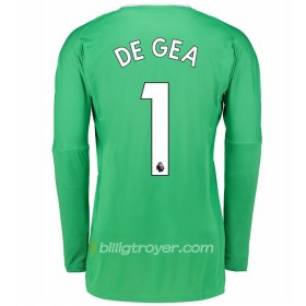Billige Fotballdrakter Manchester United Keeper David de Gea 1 Bortedraktsett 2017/18 Langermet