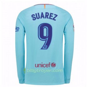 Billige Fotballdrakter FC Barcelona Luis Suarez 9 Bortedraktsett 2017/18 Langermet