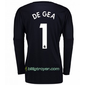 Billige Fotballdrakter Manchester United Keeper David de Gea 1 Hjemmedraktsett 2017/18 Langermet