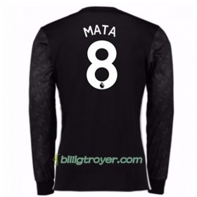Billige Fotballdrakter Manchester United Juan Mata 8 Bortedraktsett 2017/18 Langermet