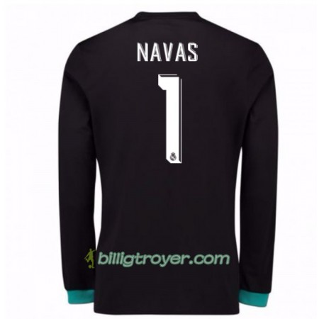 Billige Fotballdrakter Real Madrid Keeper Keylor Navas 1 Bortedraktsett 2017/18 Langermet