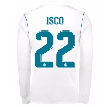 Billige Fotballdrakter Real Madrid Isco 22 Hjemmedraktsett 2017/18 Langermet