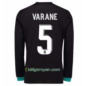 Billige Fotballdrakter Real Madrid Raphael Varane 5 Bortedraktsett 2017/18 Langermet