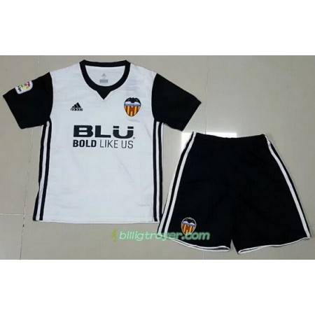 Billige Fotballdrakter Valencia CF Barn Hjemmedraktsett 2017/18 Kortermet
