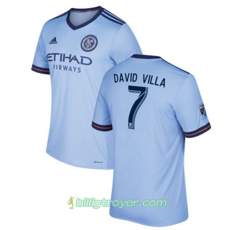 Billige Fotballdrakter New York City FC  David Villa 7 Hjemmedraktsett 2017/18 Kortermet