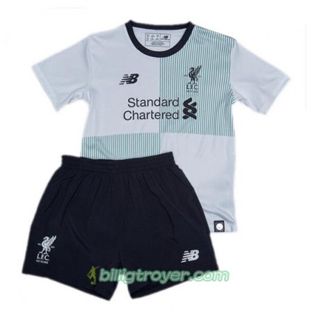 Billige Fotballdrakter Liverpool Barn Bortedraktsett 2017/18 Kortermet