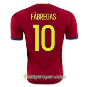 Billige Fotballdrakter Spania FABREGAS Hjemmedraktsett Euro 2016