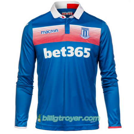 Billige Fotballdrakter Stoke City Bortedraktsett 2017/18 Langermet