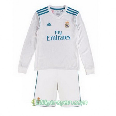 Billige Fotballdrakter Real Madrid Barn Hjemmedraktsett 2017/18 Langermet