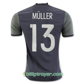 Billige Fotballdrakter Tyskland MULLER Bortedraktsett Euro 2016