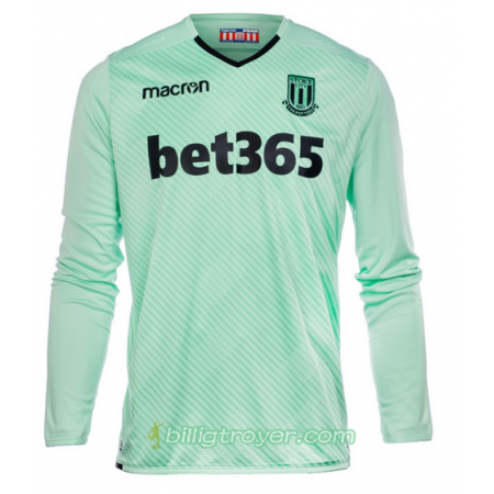Billige Fotballdrakter Stoke City Keeper Bortedraktsett 2017/18 Langermet