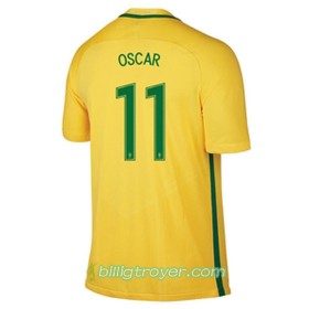 Billige Fotballdrakter Brasil OSCAR Hjemmedraktsett 2016/17 Kortermet