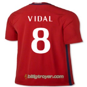 Billige Fotballdrakter Chile VIDAL Hjemmedraktsett 2016/17 Kortermet