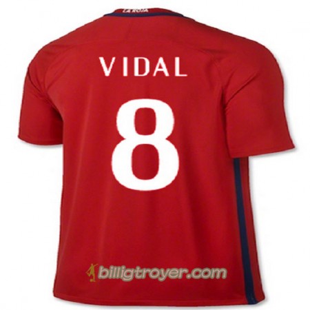 Billige Fotballdrakter Chile VIDAL Hjemmedraktsett 2016/17 Kortermet