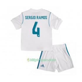 Billige Fotballdrakter Real Madrid Sergio Ramos 4 Barn Hjemmedraktsett 2017/18 Kortermet