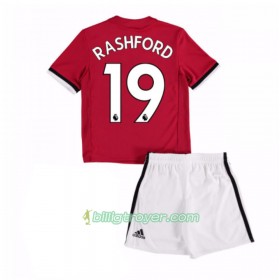 Billige Fotballdrakter Manchester United Marcus Rashford 19 Barn Hjemmedraktsett 2017/18 Kortermet