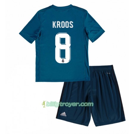 Billige Fotballdrakter Real Madrid Toni Kroos 8 Barn Tredjedraktsett 2017/18 Kortermet