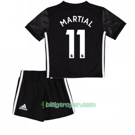 Billige Fotballdrakter Manchester United Anthony Martial 11 Barn Bortedraktsett 2017/18 Kortermet
