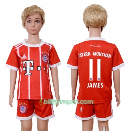 Billige Fotballdrakter FC Bayern München James Rodriguez 11 Barn Hjemmedraktsett 2017/18 Kortermet