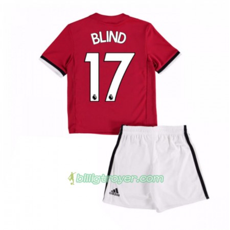 Billige Fotballdrakter Manchester United Daley Blind 17 Barn Hjemmedraktsett 2017/18 Kortermet