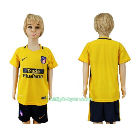 Billige Fotballdrakter Atlético Madrid  Barn Bortedraktsett 2017/18 Kortermet
